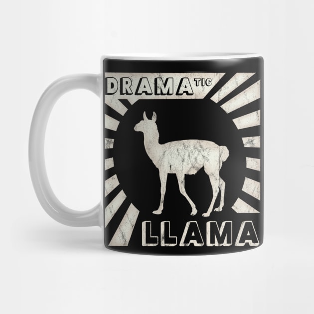 Old School 90s Artwork | Retro Dramatic Llama Silhouette by SkizzenMonster